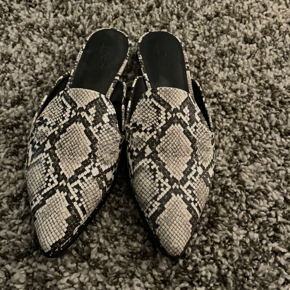 COPY - Faux snakeskin mules